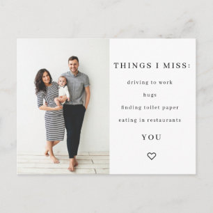 Dinge, die ich vermisse Quarantine Postcard Postkarte