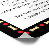 Dinge, die ich von Staffordshire Bull Terrier gele Poster (Ecke)