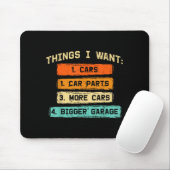 Dinge, die ich will Autoteile Lustiger Autotyp Mec Mousepad (Mit Mouse)