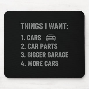 Dinge, die ich will Teile und Garage Lustiger Auto Mousepad