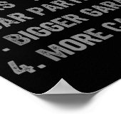 Dinge, die ich will Teile und Garage Lustiger Auto Poster (Ecke)