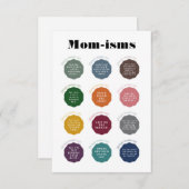 Dinge, die Mamas sagen Karte (Vorne/Hinten)