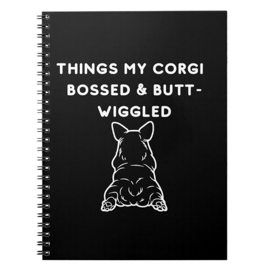 Dinge, die mein Corgi-Chef kontrollierte und mit d Notizblock (Vorderseite)