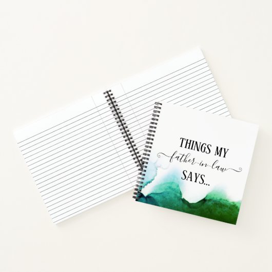 Dinge, die mein Schwiegervater sagt Funny Notebook Notizblock (Innenseite)