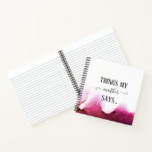 Dinge, die meine Mutter sagt Funny Notebook Notizblock (Innenseite)