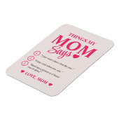 Dinge, die meine Mutter sagt, individuelles Gesche Magnet (Linke Seite)