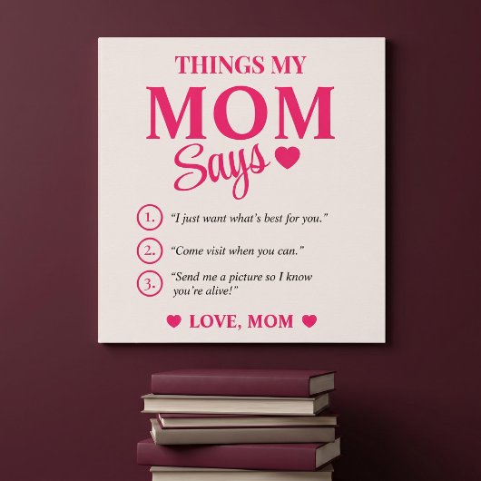 Dinge, die meine Mutter sagt, individuelles Gesche Poster