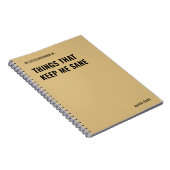 Dinge, die mir Sane Funny Zitat Behalten Notizblock (Rechte Seite)