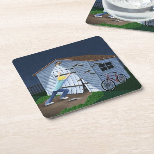 Dinge, die nachts stürzen rechteckiger pappuntersetzer (angewinkelt)