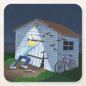 Dinge, die nachts stürzen rechteckiger pappuntersetzer (Vorderseite)