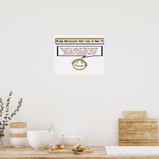 Dinge, die Narzissten nicht gerne 4 Poster hören (Küche)