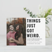 Dinge, die nur komisches Foto Got, ändern das Datu Save The Date (Stehend Vorderseite)