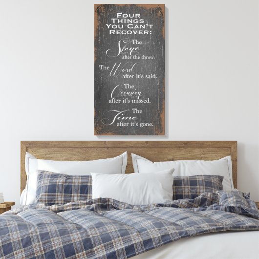 Dinge, die Sie nicht wieder Leinwand wrap (Insitu (Schlafzimmer))