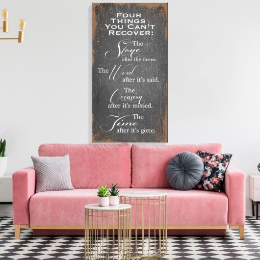 Dinge, die Sie nicht wieder Leinwand wrap (Insitu (Wohnzimmer))