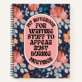 Dinge, die während der Sitzungen beschäftigt ersch Notizblock (Vorderseite)