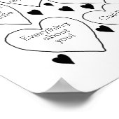 Dinge, die wir Liebe über Sie Geburtstagspender Poster (Ecke)