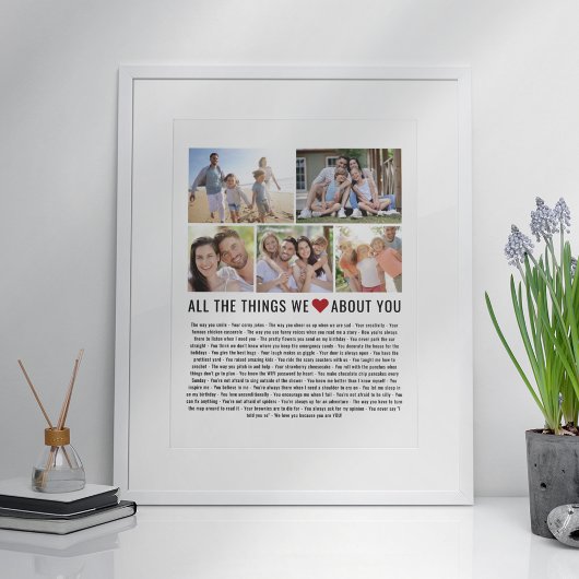 Dinge, die wir über Sie Liebe Muttertag Poster