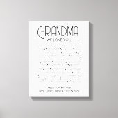 Dinge, die wir über Sie Oma Liebe Leinwanddruck (Vorderseite)