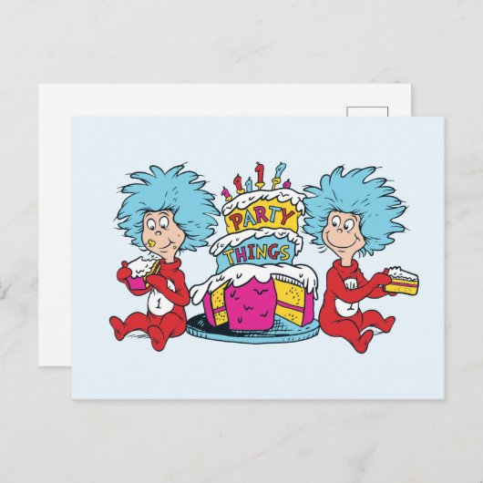 Dinge, die zwei Party Postkarte (Vorne/Hinten)