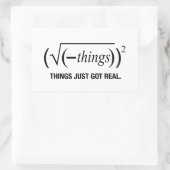 Dinge einfach nur got rechteckiger aufkleber (Tasche)