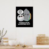 Dinge eiserne Arbeit aus lustigen Eisen Pun Dark B Poster (Küche)