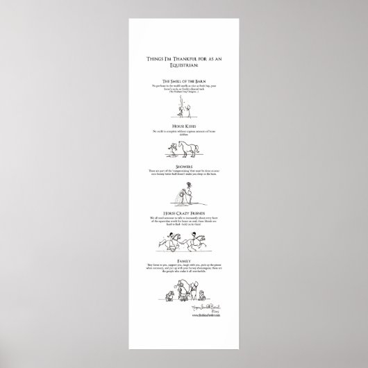Dinge, für die ich als Pferdeposter dankbar bin Poster (Vorne)