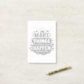 Dinge geschehen lassen post-it klebezettel (Auf Schreibtisch)