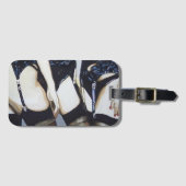 'Dinge passieren' Gemälde auf einem Gepäckanhänger (Vorderseite (Horizontal))