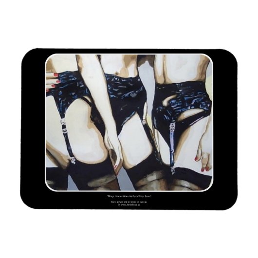 'Dinge passieren' Gemälde auf einem Magnet (Horizontal)