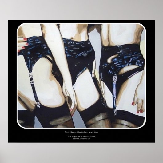 'Dinge passieren' Gemälde auf einem Poster (Vorne)