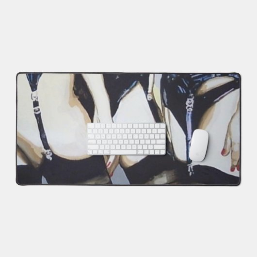 'Dinge passieren' Gemälde auf einem Schreibtischunterlage (Tastatur & Maus)