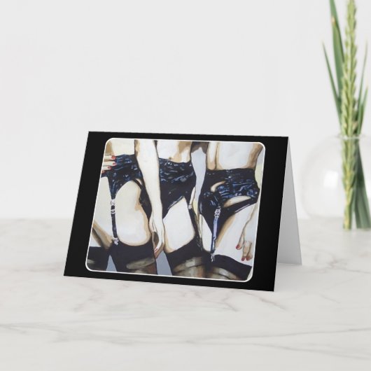 'Dinge passieren, wenn das Party abklingelt' Gemäl Dankeskarte (Vorderseite)