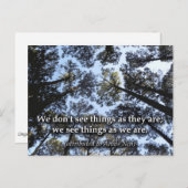 Dinge sehen (Bäume) Postkarte (Vorne/Hinten)