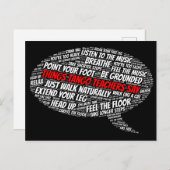 Dinge Tango Lehrer sagen argentinische Tango Art Postkarte (Vorne/Hinten)