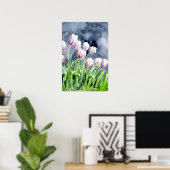 Dinge tun, die dich glücklich machen, Tulpen Poster (Heimbüro)