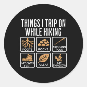 Dinge, über die ich beim Wandern stolpere, Wurzeln Runder Aufkleber
