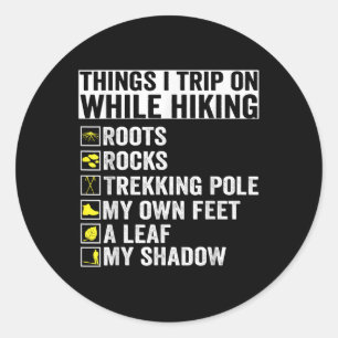 Dinge, über die ich beim Wandern stolpere Wurzeln  Runder Aufkleber