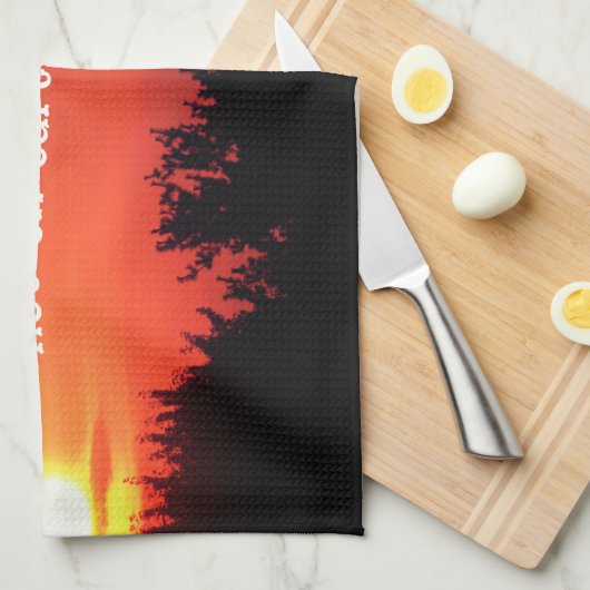 Dinge über Küchentuch (Viertel Falte)