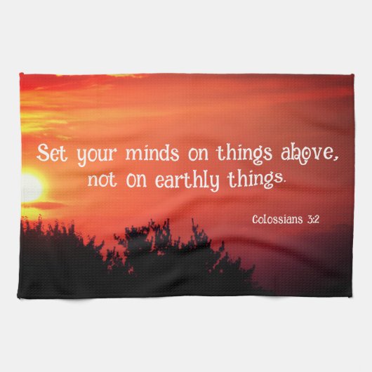 Dinge über Küchentuch (Horizontal)