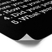 Dinge, um nicht fragen Doktortitel Poster (Ecke)