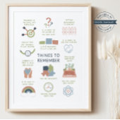 Dinge, um sich zu merken, Affirmations Self-Care-P Poster