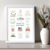 Dinge, um sich zu merken, Affirmations Self-Care-P Poster