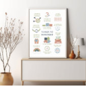 Dinge, um sich zu merken, Affirmations Self-Care-P Poster