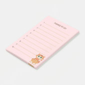 Dinge zu tun & getigerte Katze Post-it Klebezettel (angewinkelt)