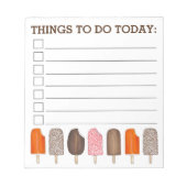 Dinge zu tun heute Eiscreme Popsicle Pop Notizblock (Vorderseite)