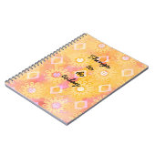 Dinge zu tun Heute rosa gelbe Boho-Notebook Notizblock (Linke Seite)