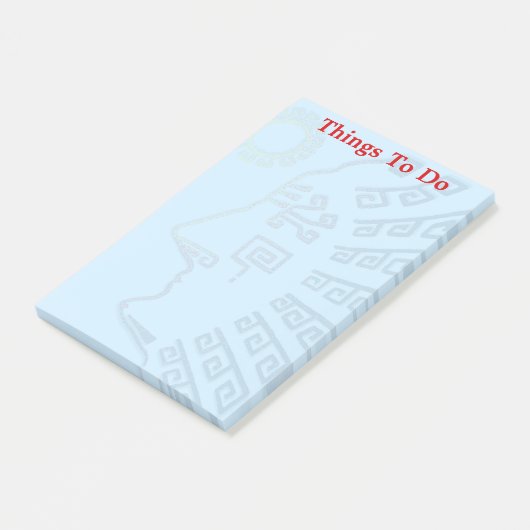 Dinge zu tun & Machu-Picchu Silhouette Post-it Klebezettel (angewinkelt)