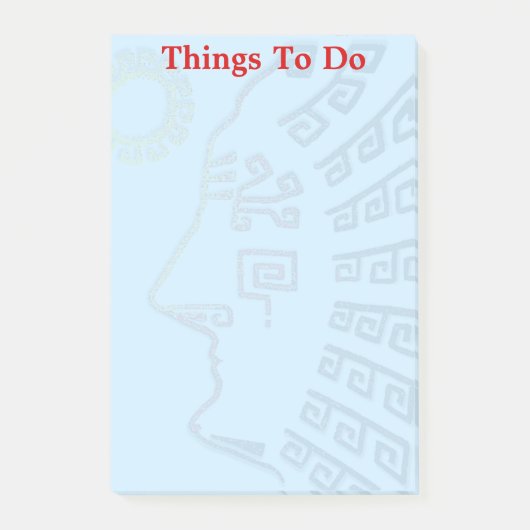 Dinge zu tun & Machu-Picchu Silhouette Post-it Klebezettel (Vorderseite)