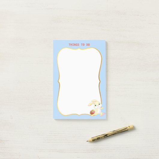 Dinge zu tun & Ostern Bunny Post-it Klebezettel (Auf Schreibtisch)