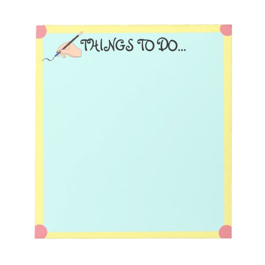 Dinge zu tun... Personalisierter Editor Notizblock (Vorderseite)